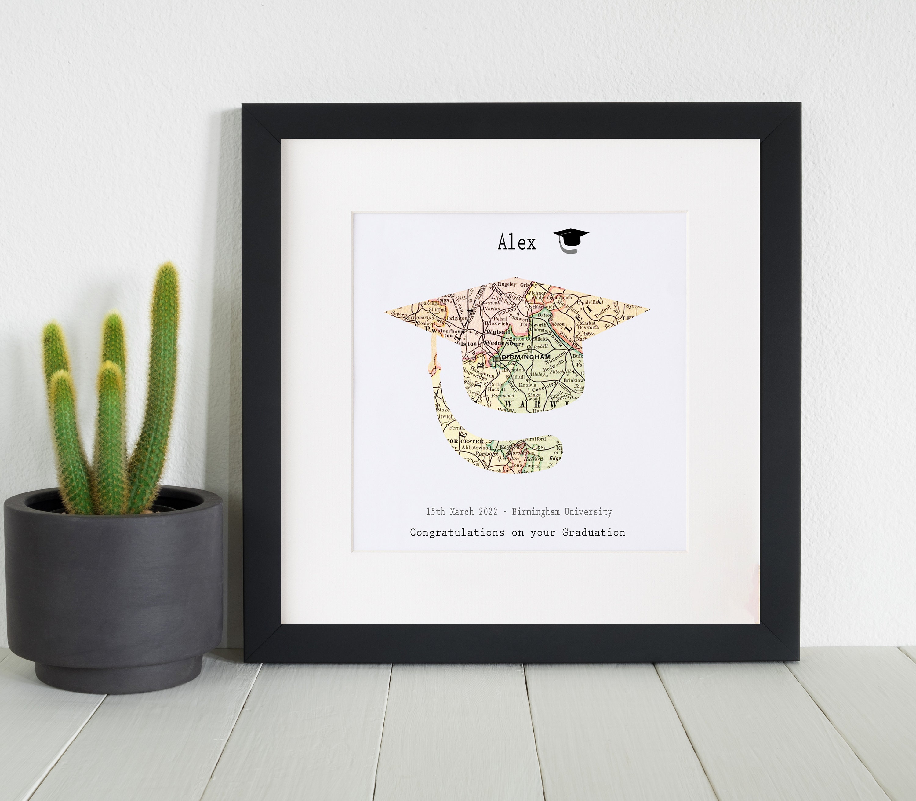 Personalised Graduation Gift, Graduation Map, Personalised Graduation ...