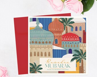 Ramadan Mubarak Card, Eid Mubarak Card, Ramadan Mubarak, Happy Ramadan, Happy Eid, Ramadan Kareem, Personalised Ramadan Card, Islamic