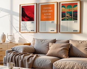 Set of 3 Custom Album Posters, Choose Your Own Album Posters