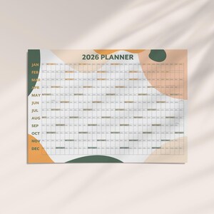 2027 Year Wall Calendar, A1 Large Annual Wall Planner, A1 Office Wall Planner, Year to View Calendar, Rolled Poster or Rigid Foamboard image 12