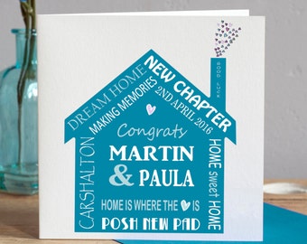New Home Card - Congratulations on your new home card - Home sweet home card - Moving card - Housewarming card - New house card