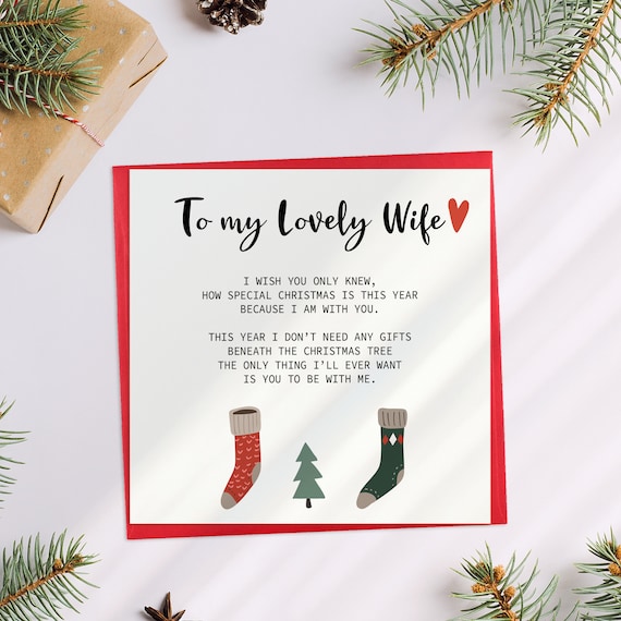 Girlfriend Christmas Card, Romantic Christmas Card for Her