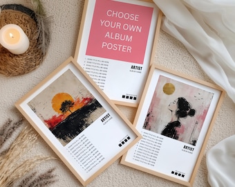 Custom Album Cover Posters, Set of 3 Posters, Create Your Own Album Posters