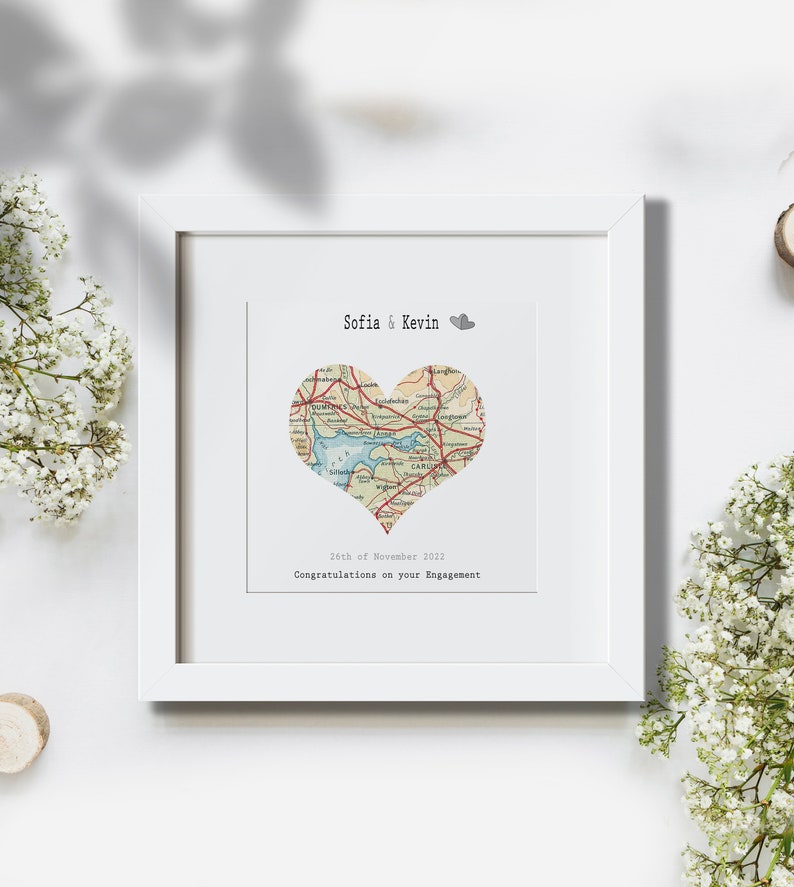 Special Location Map Card, Personalised Anniversary Card, Engagement Card, Personalised Wedding Card, Personalised Map Card image 6