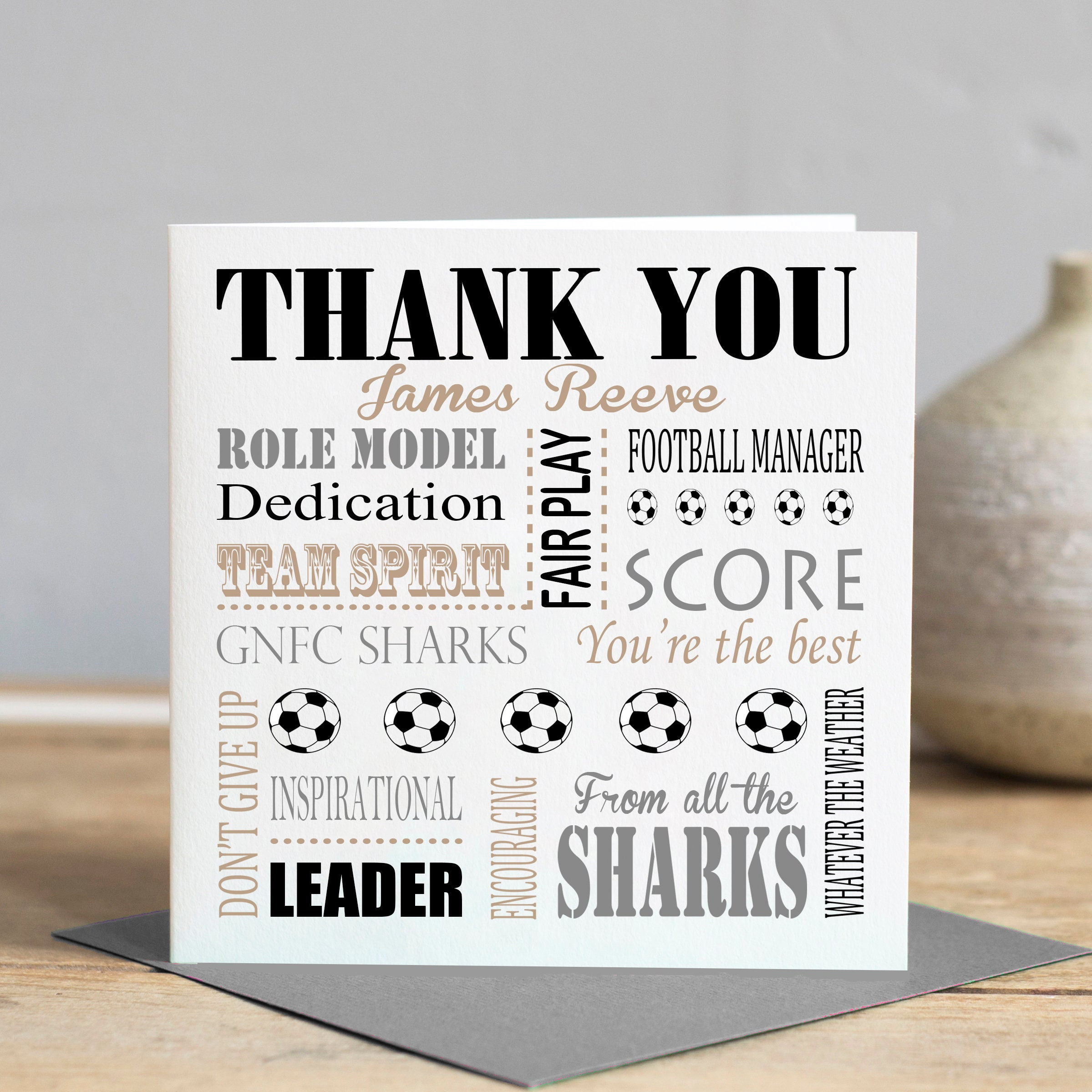 Football Coach Thank You Card Thank You to Football Coach - Etsy