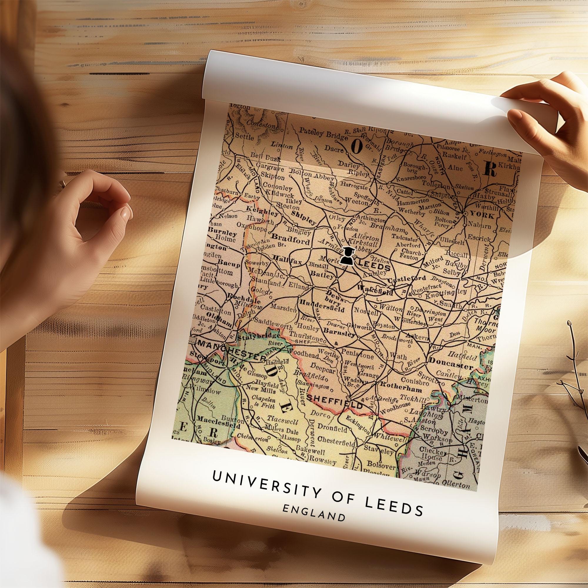 Custom Graduation Map Print, University Location Poster, Graduation ...