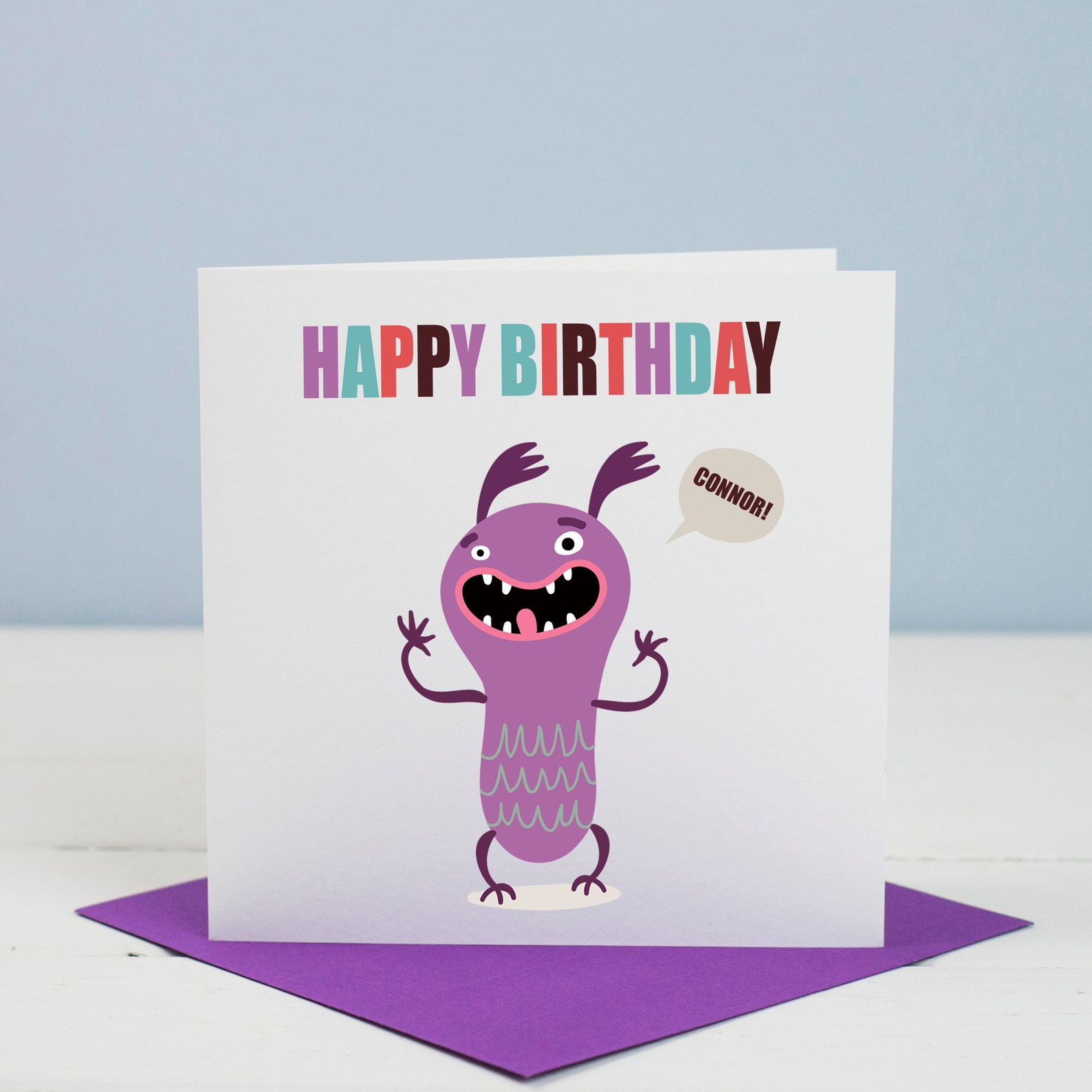 Monster Birthday Card Boys Birthday Card Fun Birthday Card | Etsy