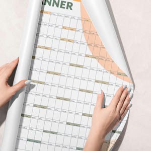 2027 Year Wall Calendar, A1 Large Annual Wall Planner, A1 Office Wall Planner, Year to View Calendar, Rolled Poster or Rigid Foamboard image 11