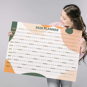 2027 Year Wall Calendar, A1 Large Annual Wall Planner, A1 Office Wall Planner, Year to View Calendar, Rolled Poster or Rigid Foamboard image 6