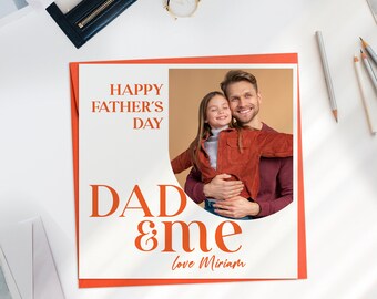 Personalised Father's Day Card, Photo Father's Day Card, To the best Dad Ever Photo Card, Father's Day Cards UK, Dad & Me Custom Photo Card