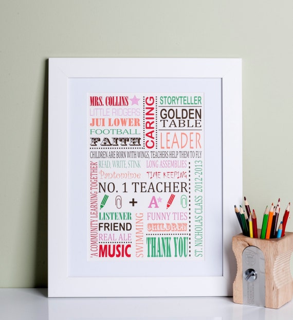 Custom Teacher Decor Teacher Gift Print Custom Teacher Gift Teacher Gift Art Custom Thank You Teacher Print Digital Print