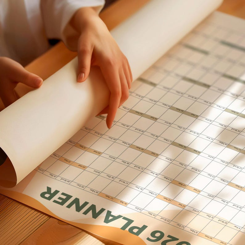 2027 Year Wall Calendar, A1 Large Annual Wall Planner, A1 Office Wall Planner, Year to View Calendar, Rolled Poster or Rigid Foamboard image 7