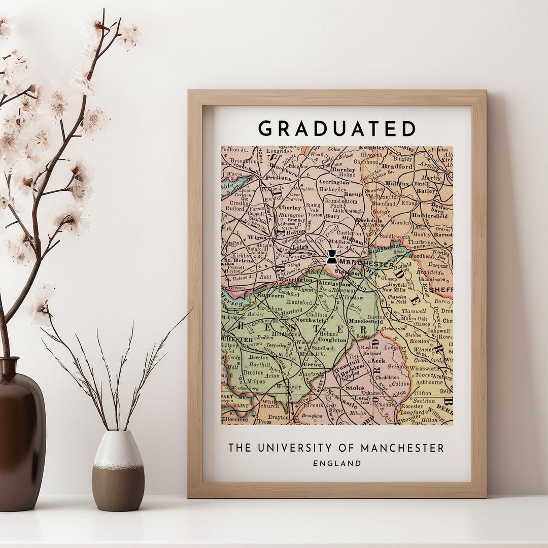 Graduate Map Custom Graduation Map Print, University Location Poster, Graduation ...