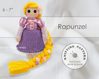 Rapunzel Amigurumi Doll Instant Download PDF Knitting Pattern