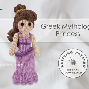 Greek Mythology Princess Amigurumi Doll Instant Download PDF Knitting Pattern