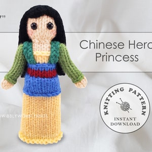 Chinese Hero Princess Amigurumi Doll Instant Download PDF Knitting Pattern