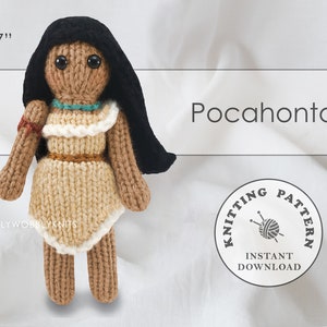 Pocahontas Amigurumi Doll Instant Download PDF Knitting Pattern
