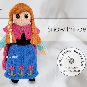 Snow Princess Amigurumi Doll Instant Download PDF Knitting Pattern