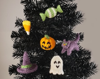 Spooky Halloween Mini Ornaments Instant Download PDF Knitting Pattern