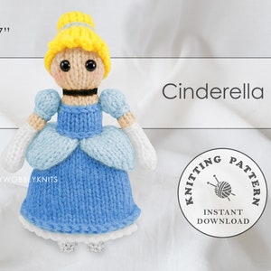 Cinderella Princess Amigurumi Doll Instant Download PDF Knitting Pattern