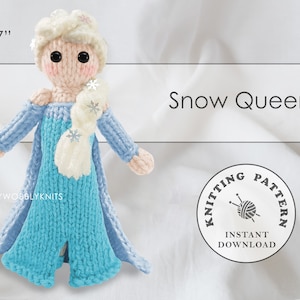 Snow Queen Amigurumi Doll Instant Download PDF Knitting Pattern