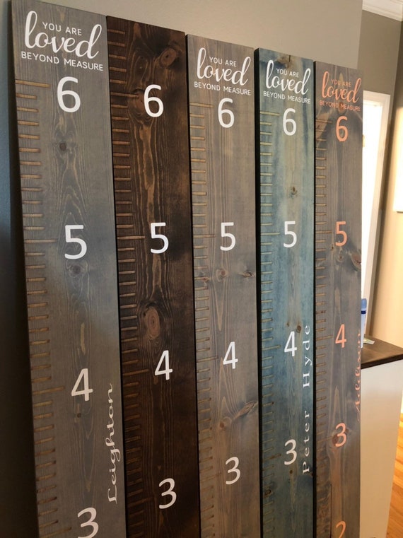 Christmas Gift Rustic Family Growth Chart Ruler Personalized Etsy