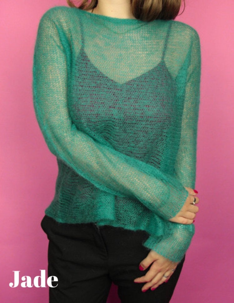 Slouchy Mohair Boat-neck Bridal Sweater, Festival Top Tunic