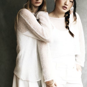 【2plan】Trinky boat neck loose fit knit Boatneck Sweater KNITTING PATTERN Women/medium Worsted Yarn