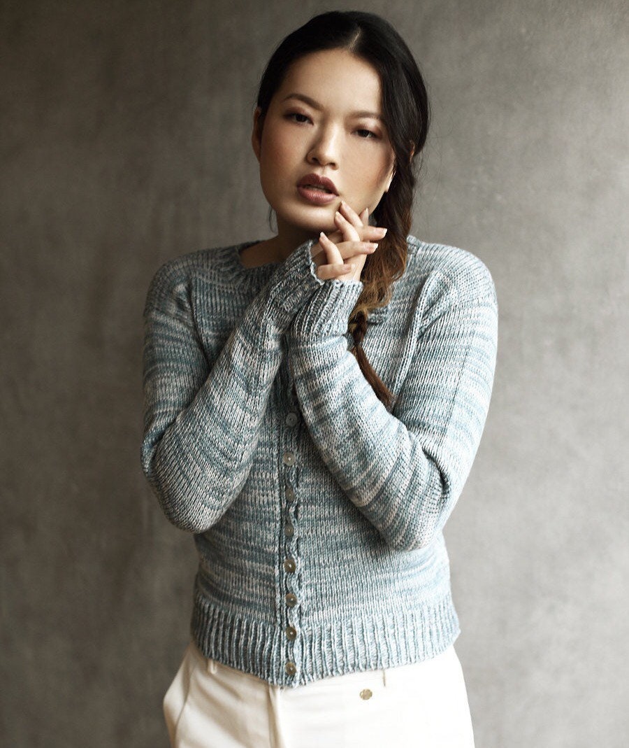 Grey sweater with pearls cheap