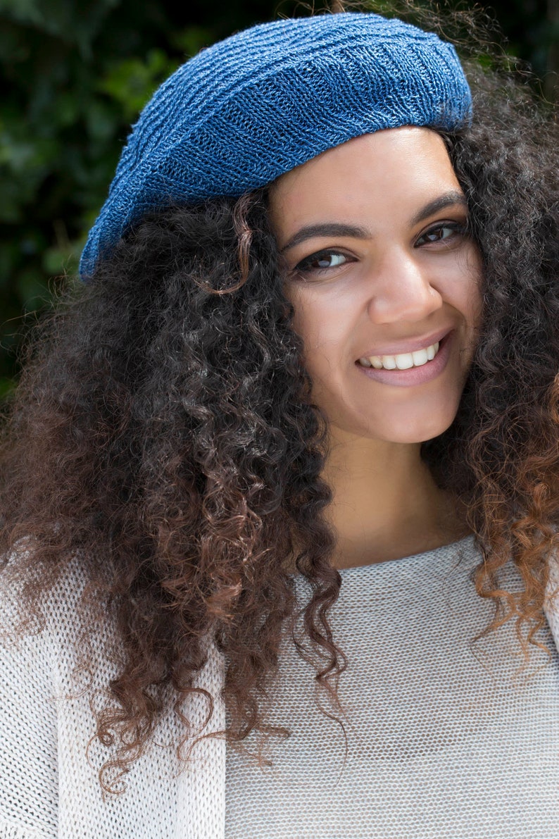 No Waste Wool Beret Sustainable /& Ethical Unique Slow Fashion Soft Vegan Yarn Handmade in the UK Hat