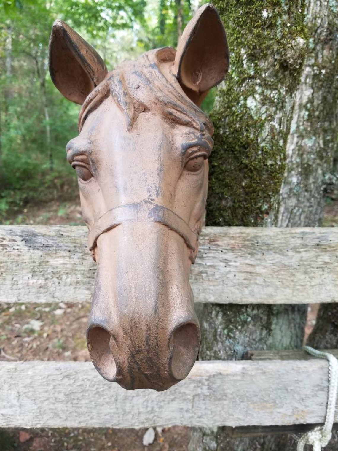 Vintage Ceramic Horse Head Wall Hanging Home Decor Rustic Etsy