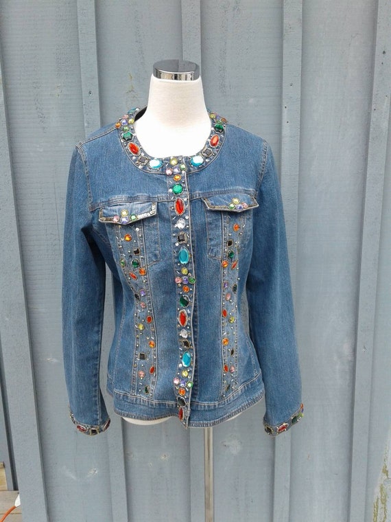 jewelled denim jacket