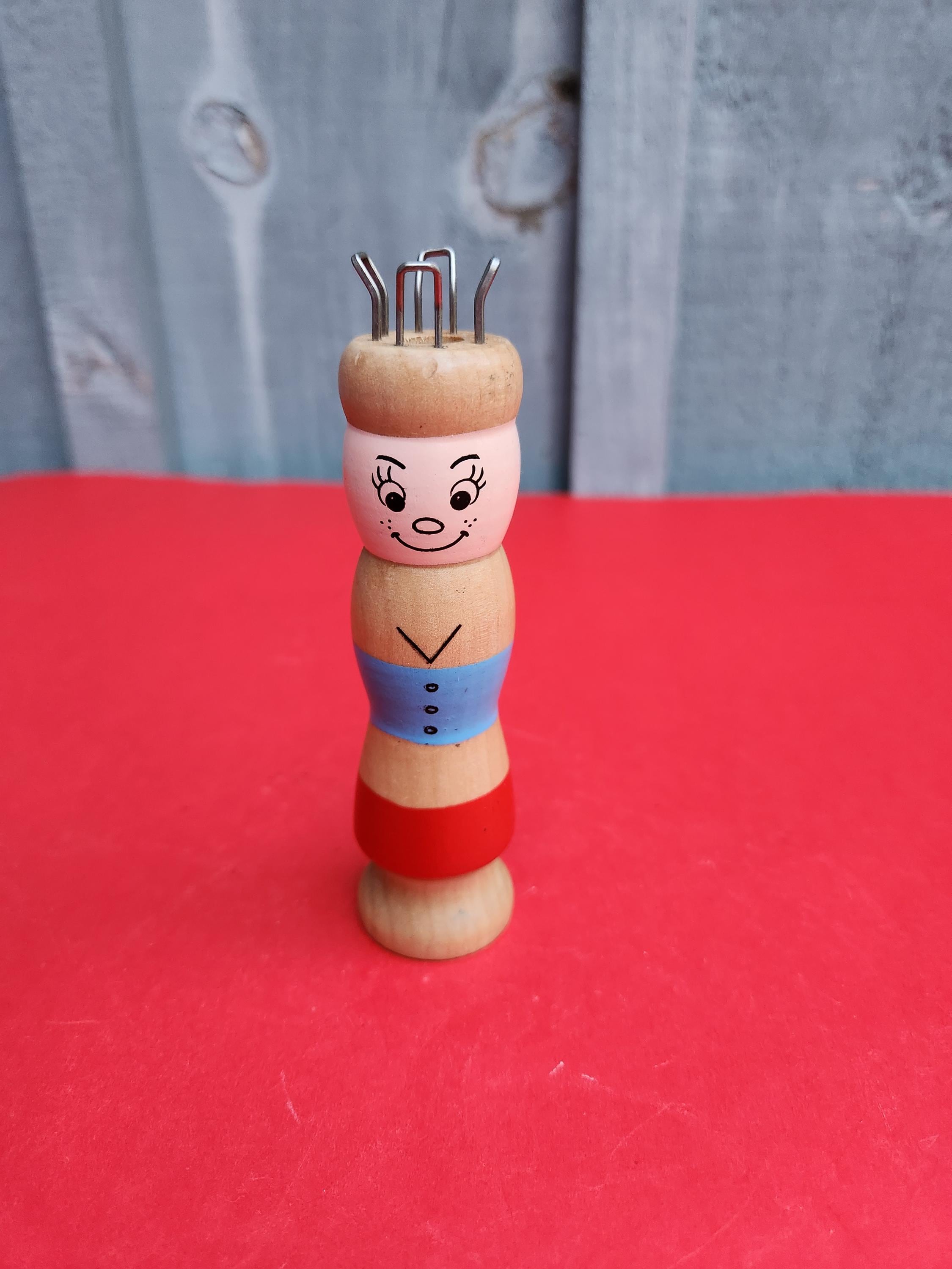 Vintage Wood Knitting Nancy Painted French Knitting Dolly Craft Knitting Tool Etsy Canada