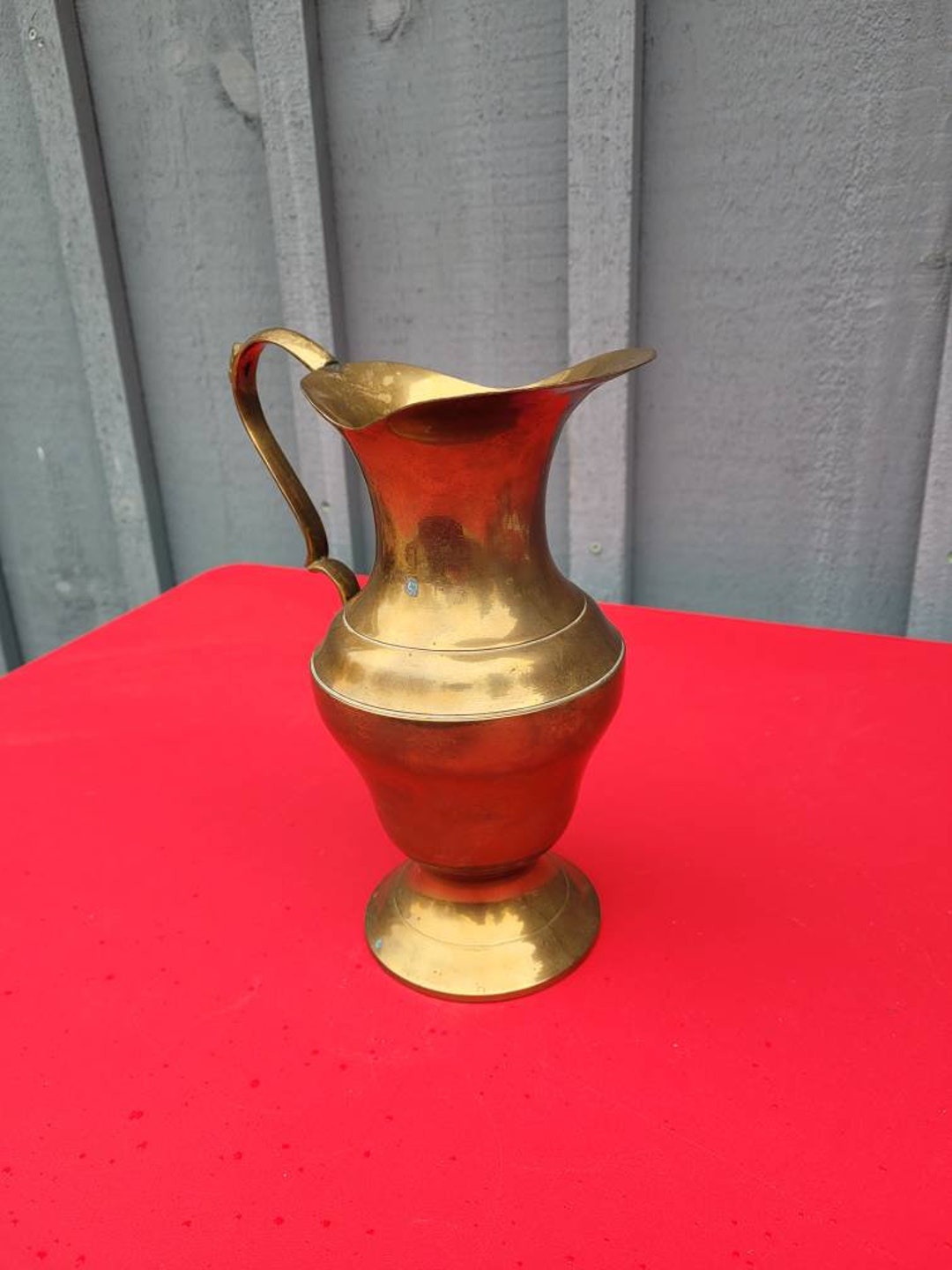 Vintage Brass Decorative Urn Candlestick 