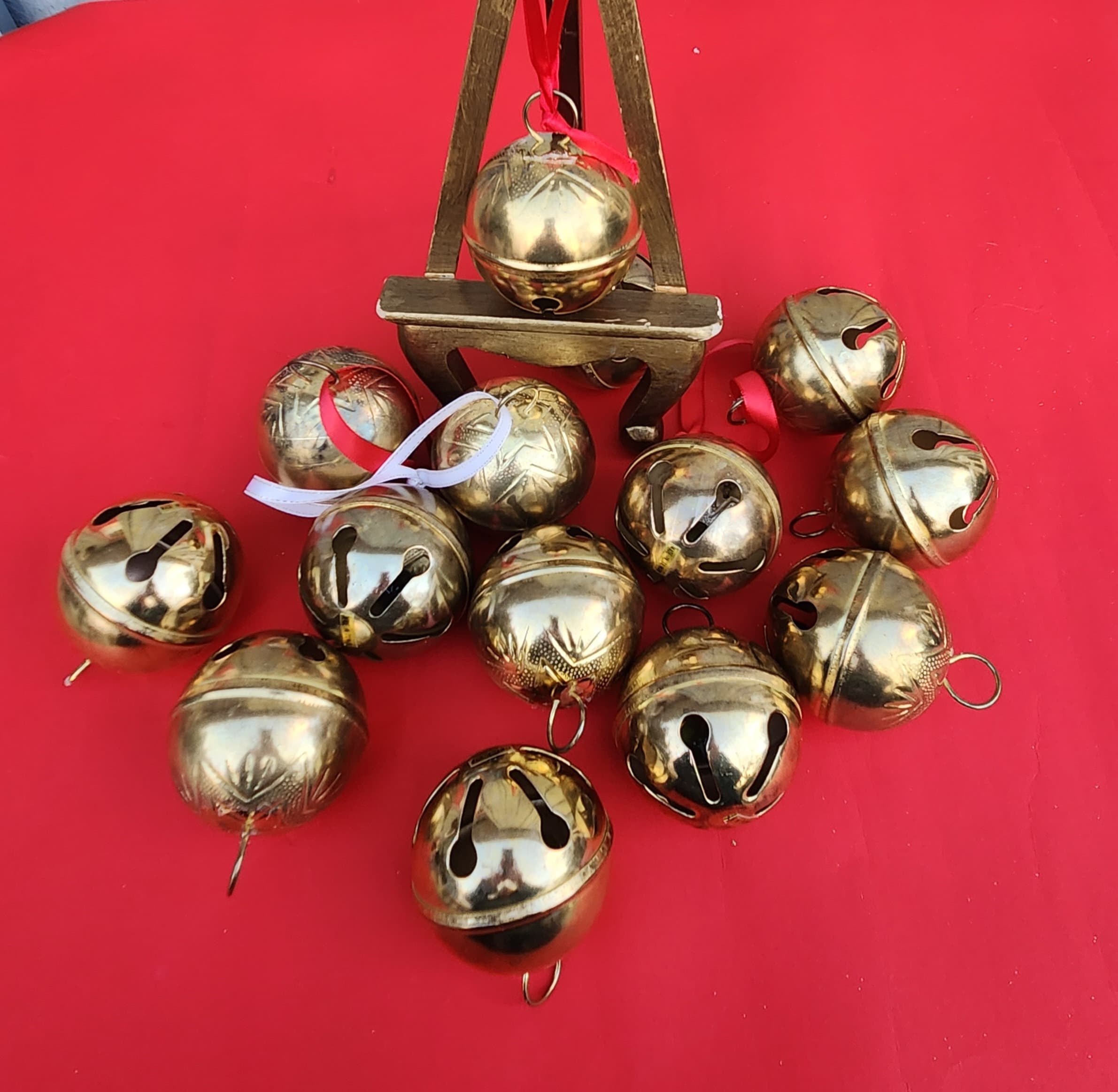 4pcs Iron Metal Jingle Bells for Crafts Christmas Tree Decoration Large  Painted Bell Large Jingle Bells