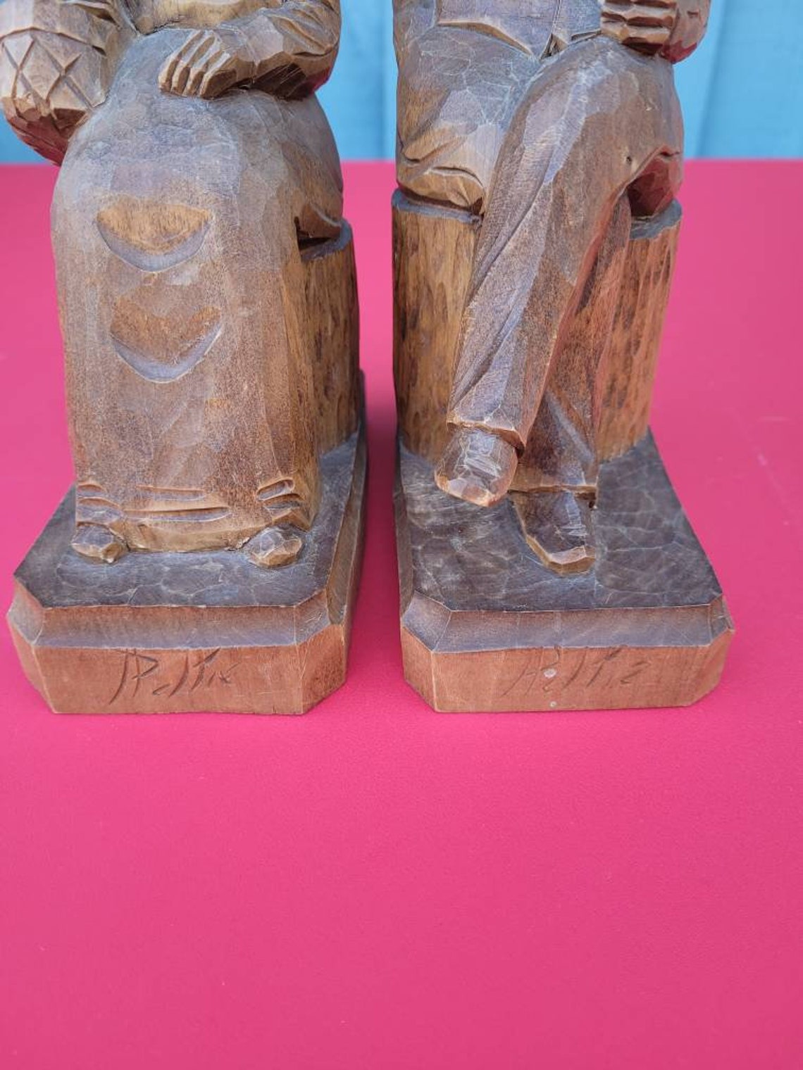 Canadian Folk Art Quebec Wood Carvings of Man 9 1/4 Inches Etsy