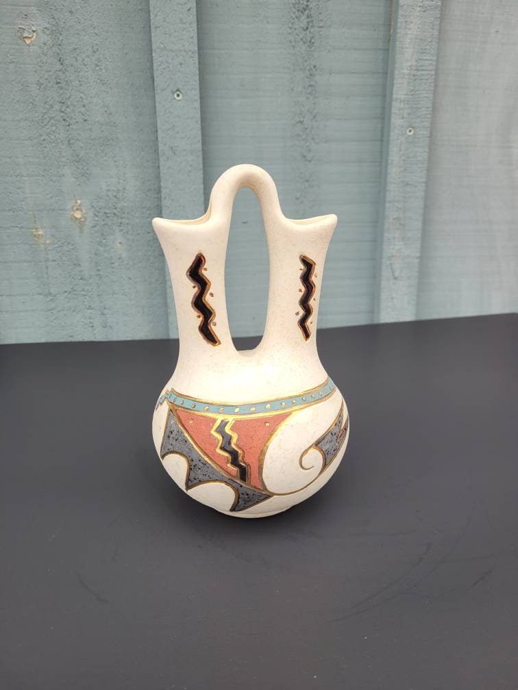 Native American Wedding Vase Pottery Signed Patricia B. Santa Etsy