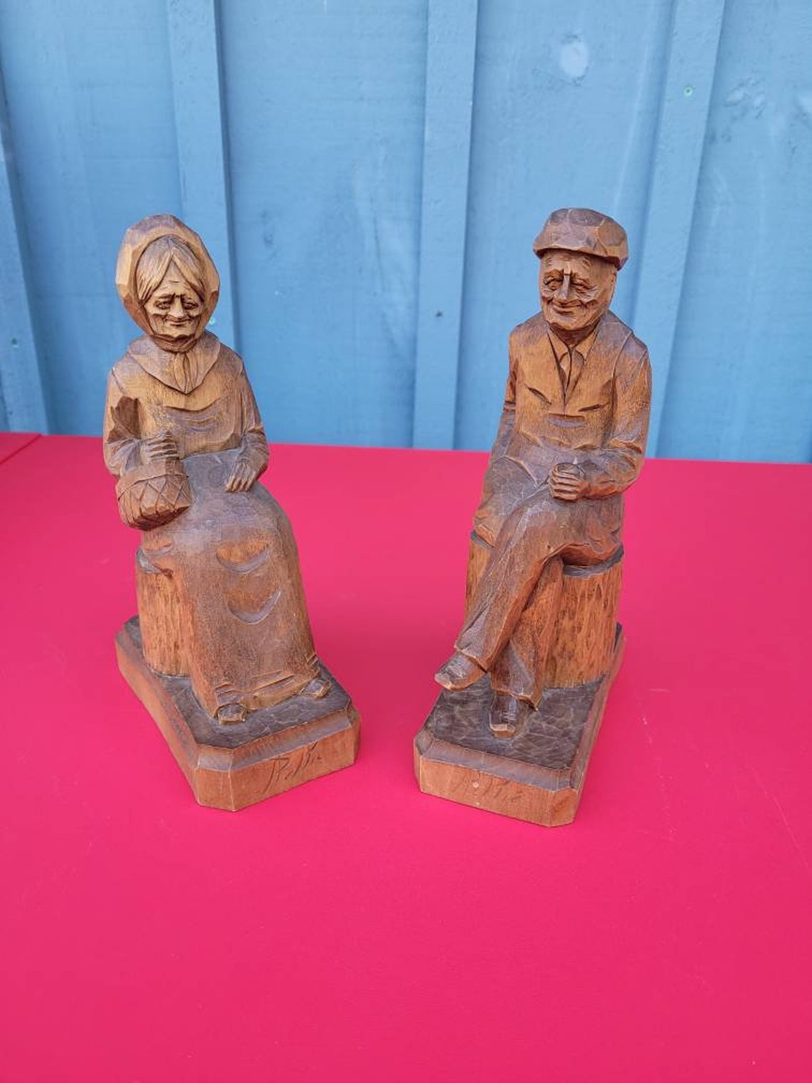 Canadian Folk Art Quebec Wood Carvings of Man 9 1/4 Inches Etsy