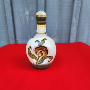 Vintage Gouda Ceramic Handpainted Musical Pinched Decanter Jug