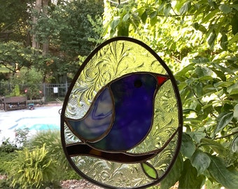 Bluebird Stained Glass Sun Catcher