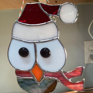 Christmas Owl Sun Catcher