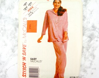 Vintage McCall's Sewing Pattern 4004 Uncut Misses Button Shirt and Pants Pattern