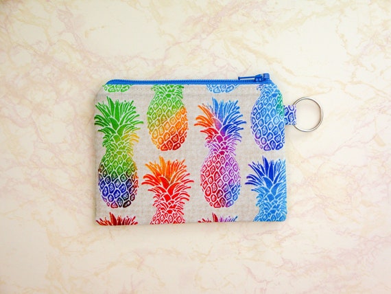 Small Pineapple Zipper Pouch, Rainbow Coin Pouch, Coin Purse, Cute Pouch,  Small Credit Card Wallet, Gift Card Holder, Teenager Gift 