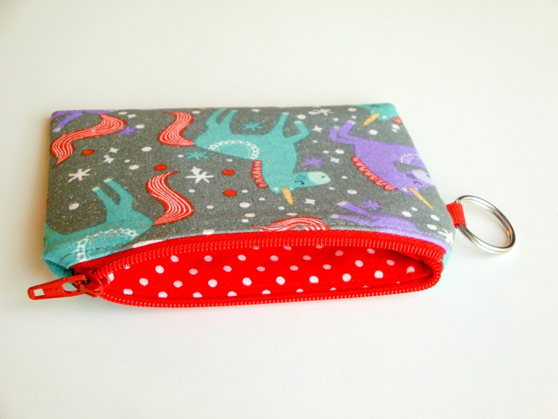 Coin Purse Teen Gift Unicorn Pouch Small Credit Card Wallet Gift for Her Cute Pouch Coin Pouch Gift Card Holder Small Zipper Pouch