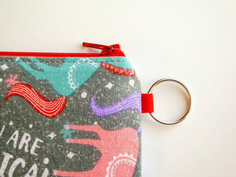 Coin Purse Teen Gift Unicorn Pouch Small Credit Card Wallet Gift for Her Cute Pouch Coin Pouch Gift Card Holder Small Zipper Pouch