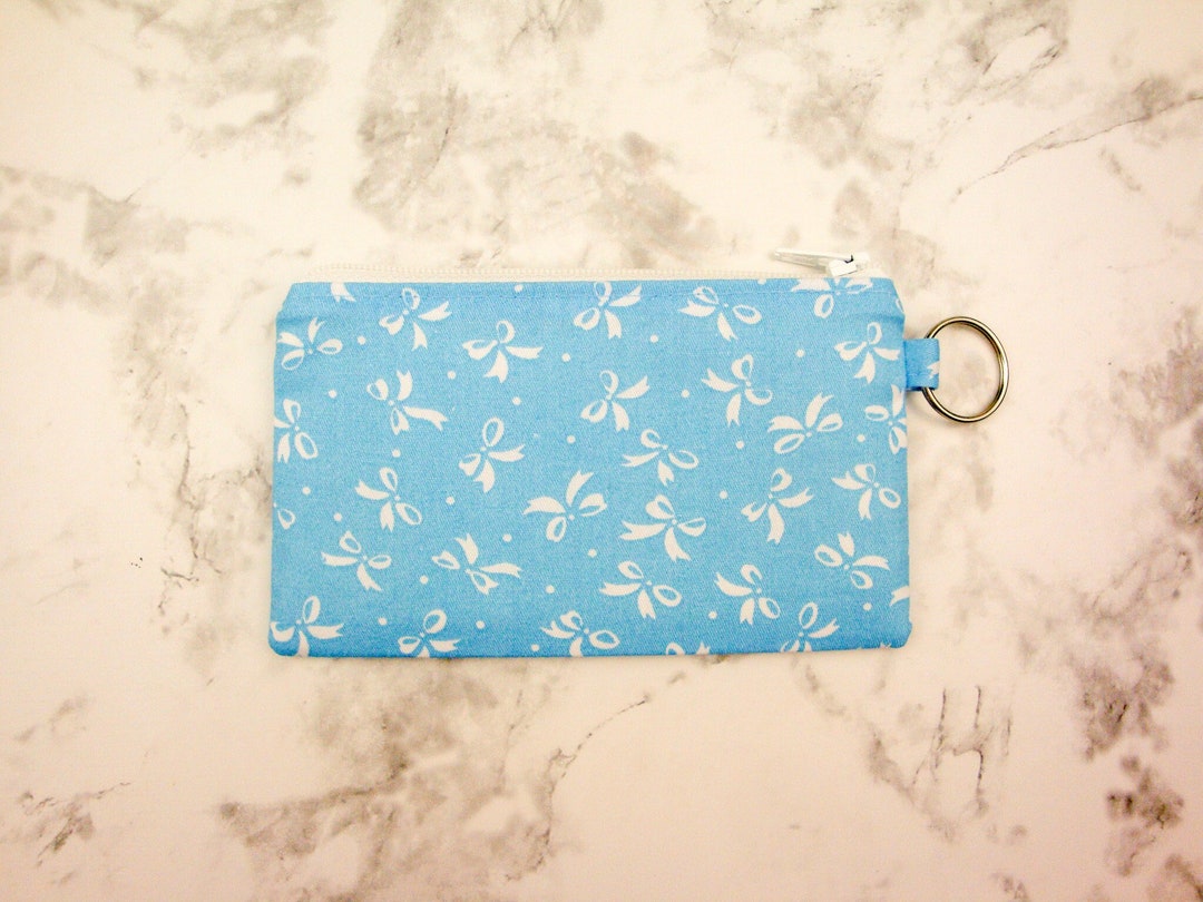 Blue Zipper Pouch, Coin Pouch, Coin Purse, Gift for Her, Small Credit ...