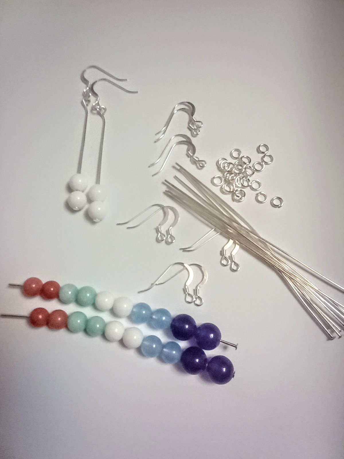 DIY Gemstone Earring Kit DIY Earring Kit Makes 5 pairs Etsy