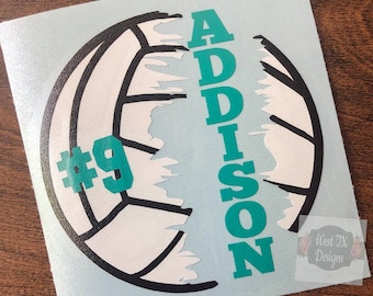 Volleyball Decal | Volleyball Player Decal | Volleyball Sticker | Car Window Decal | Personalized Volleyball | Volleyball Team Decal