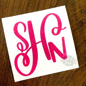 Monogrammed Decal | Initial Decal | Personalized Decal | Monogram Sticker | Tumbler Decal | Monogram Decal for Tumbler | Fun Monogram Decal