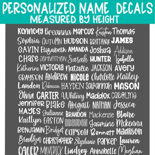 Name Decal | Vinyl Name Decal | Name Sticker | Vinyl Decal | Word Decal | Personalized Name Decal | Word Vinyl Decal | Any Word Decal